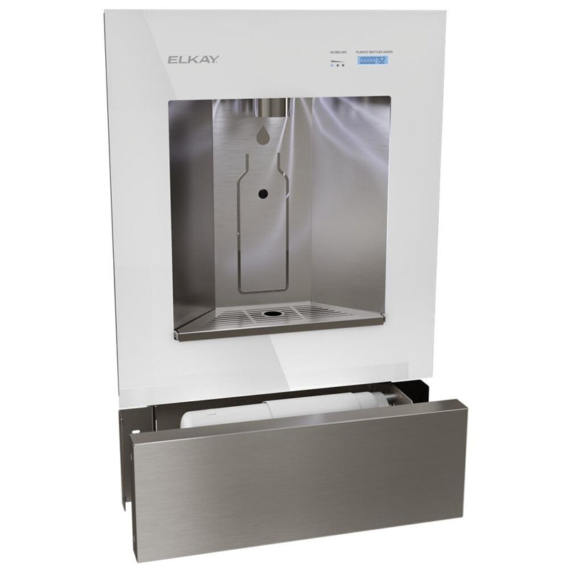 Distributeur d'eau commercialisé encastré Liv Pro, Blanc Aspen