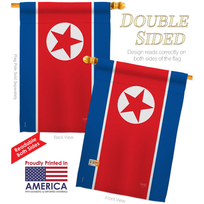 Double Sided 40'' H x 28'' W Polyester Flag Set