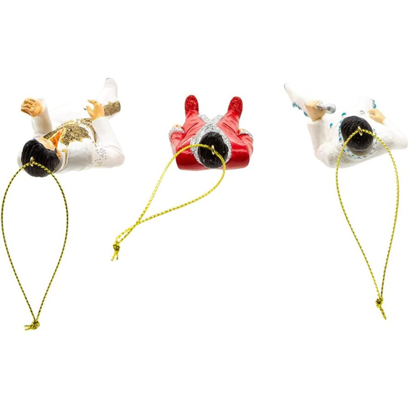 Kurt Adler Elvis 3-Piece Ornament Set, Multicolored, 5"