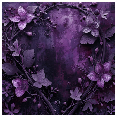 Coussins décoratifs mauves à motif floral