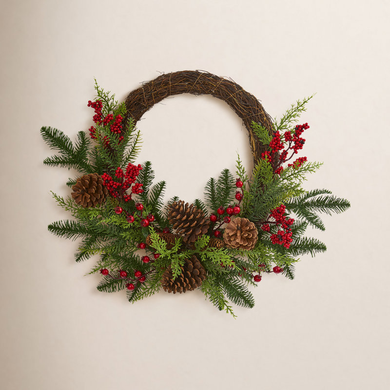 Faux Mixed Assortment Twig 22'' Wreath
