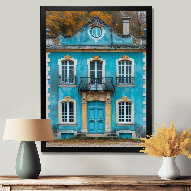 Art mural doré, maison enchantée en Irlande - Chateaus, Toile encadrée noire simple, H 20 po x l 12 po x P 1 po