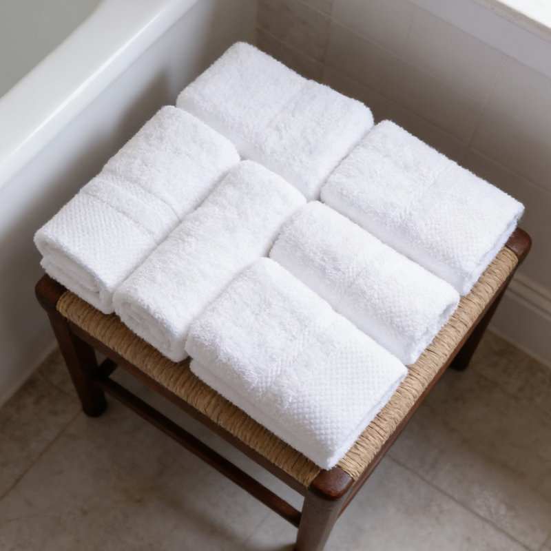 Luxury 100% Cotton Hand Towels, Set of 6 -  Soft, Highly Absorbent, Quick Dry Spa Towels for Bath, Gym & Kitchen (16x29 Inches)