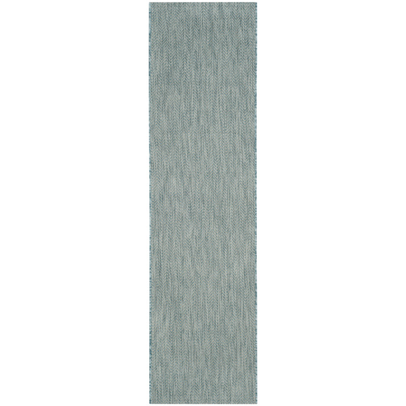 Sayeda Performance Solid Color Indoor/Outdoor Area Rug, Runner 2'3" x 14'