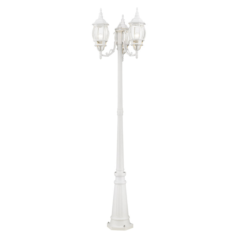 Lampadaire blanc câblé 3 lumières H 84 "Allayna (double)
