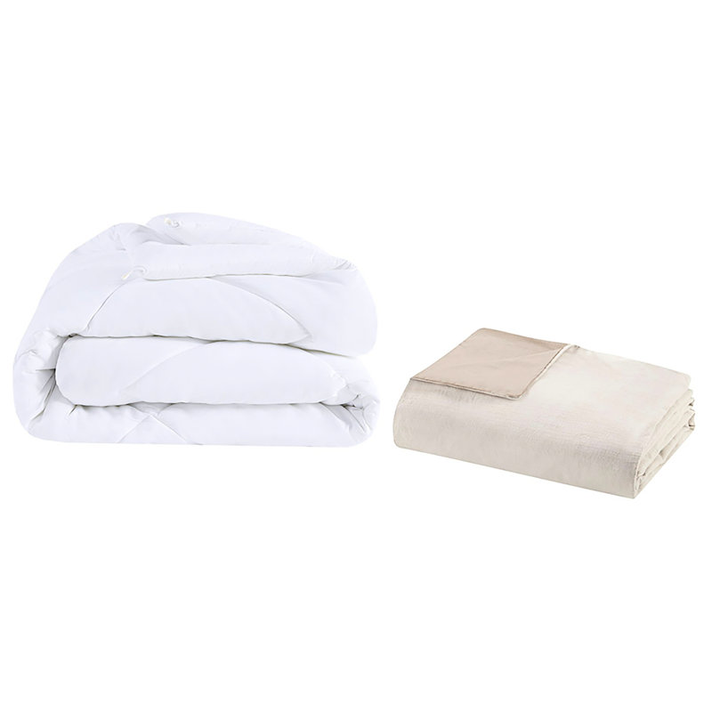 Édredon en coton naturel boutonné 5 pièces