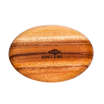 Assiette ovale en bois d'acacia
