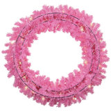 Pre-Lit Artificial Pine Christmas Wreath - Clear Lights