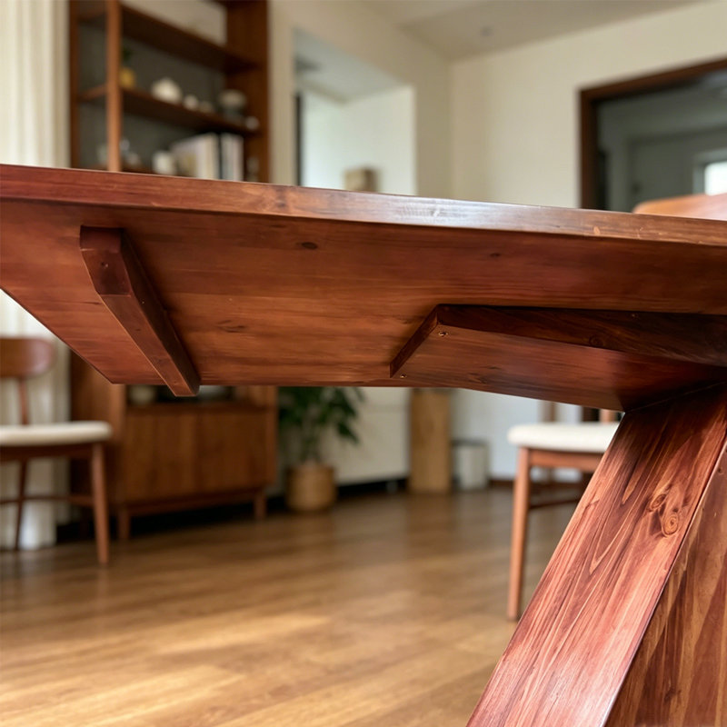 Chinese Wabi-Sabi Solid Wood Dining Table