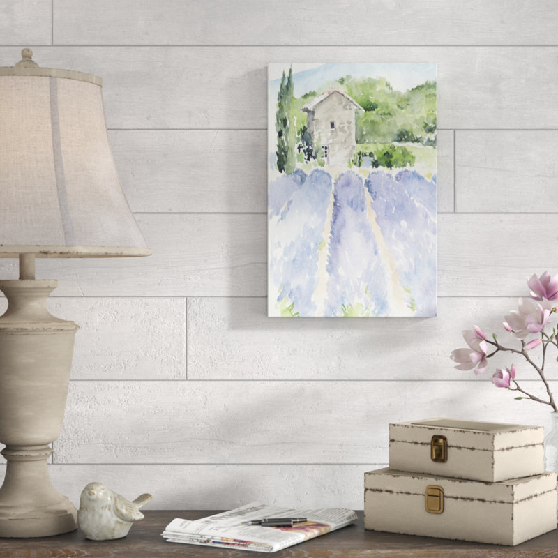 Lavender Fields I by Jennifer Paxton Parker - Painting Print, Wrapped Canvas, 46cm H x 30cm W