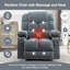 Fauteuil inclinable de massage avec fauteuil chauffant, port USB et porte-gobelets doubles-276443381