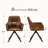 Simple Solid   Dining Chair with Armrests-1599268068