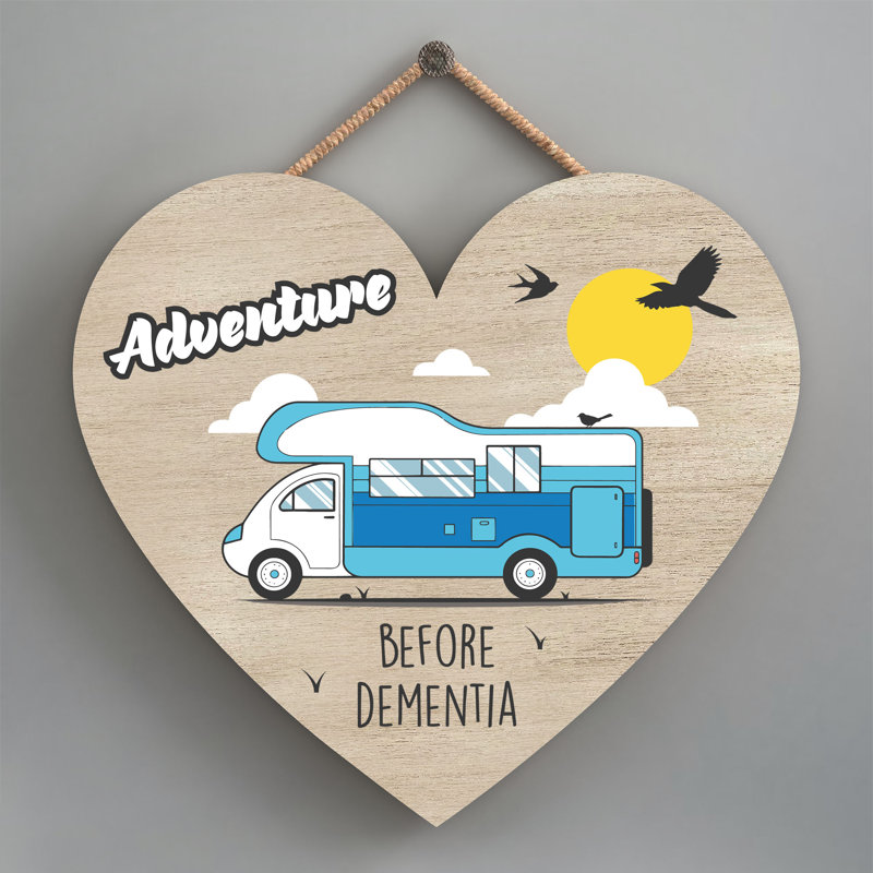 Caravan Dementia Blue - No Frame Print on MDF, 16cm H x 17cm W x 0.9cm D