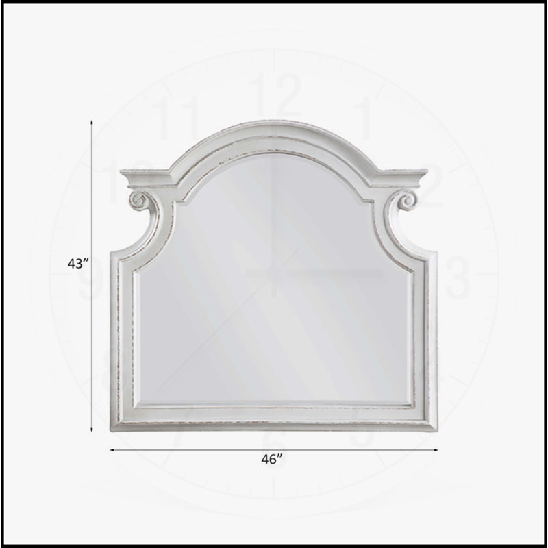 Florian Antique White Finish Mirror