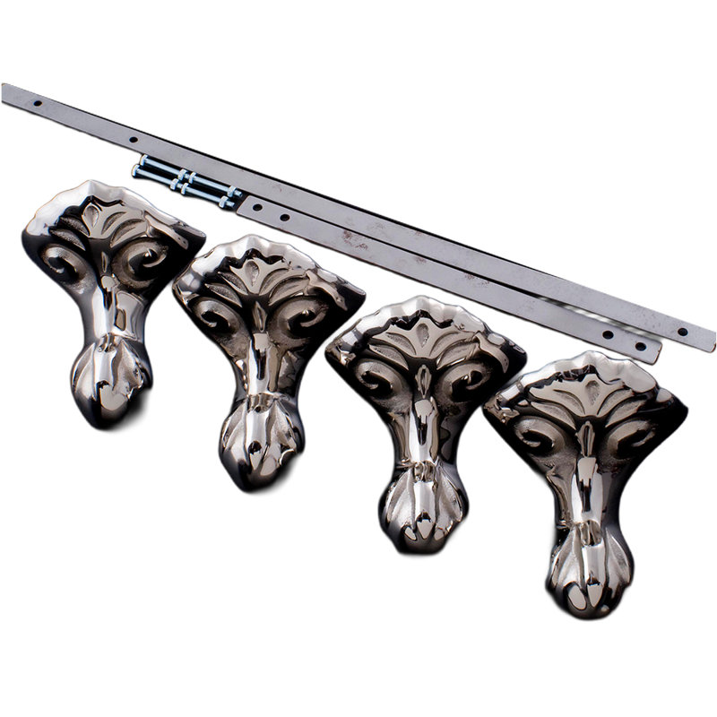 Strom Living 9"Tub Legs(Set of 4) with Solid Brass  (specially for tub legs), Polished Nickel