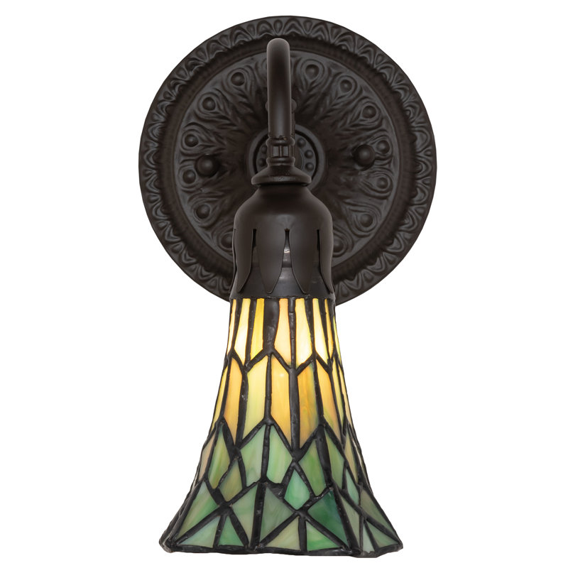 Gazon 1 - Light Armed Sconce, Amber/Green