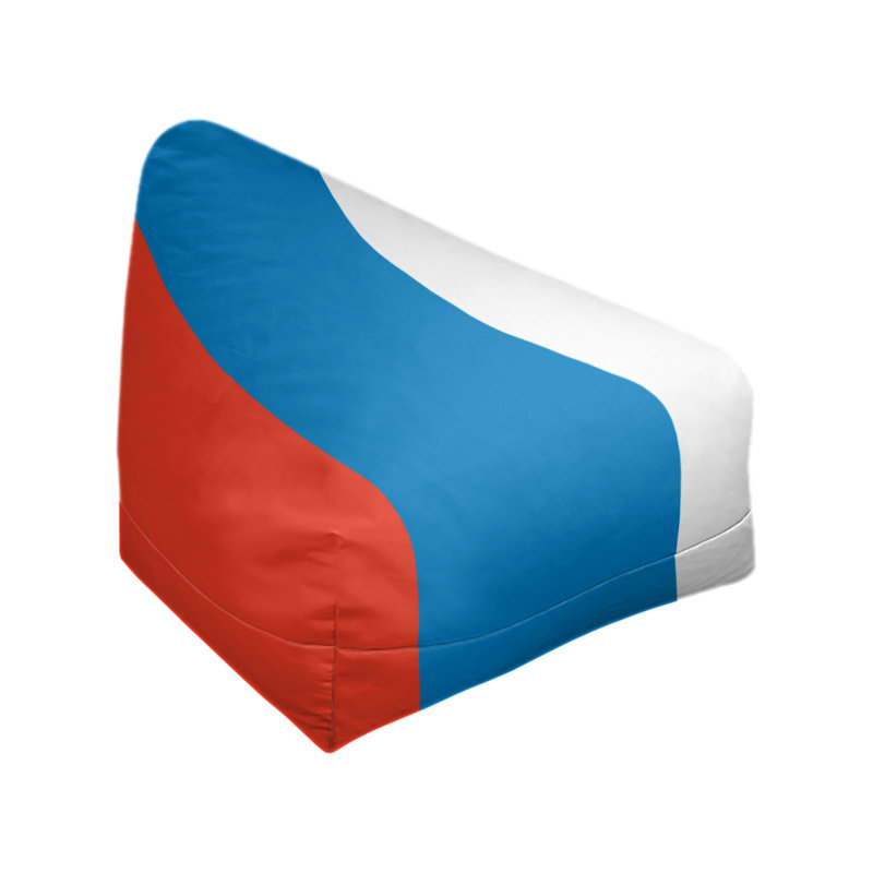 Fauteuil à billes Washington, 27 po x 27 po x 30 po, Bleu basketball / blanc