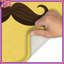 Tapis de bain brun avec moustache enroulée-129216966