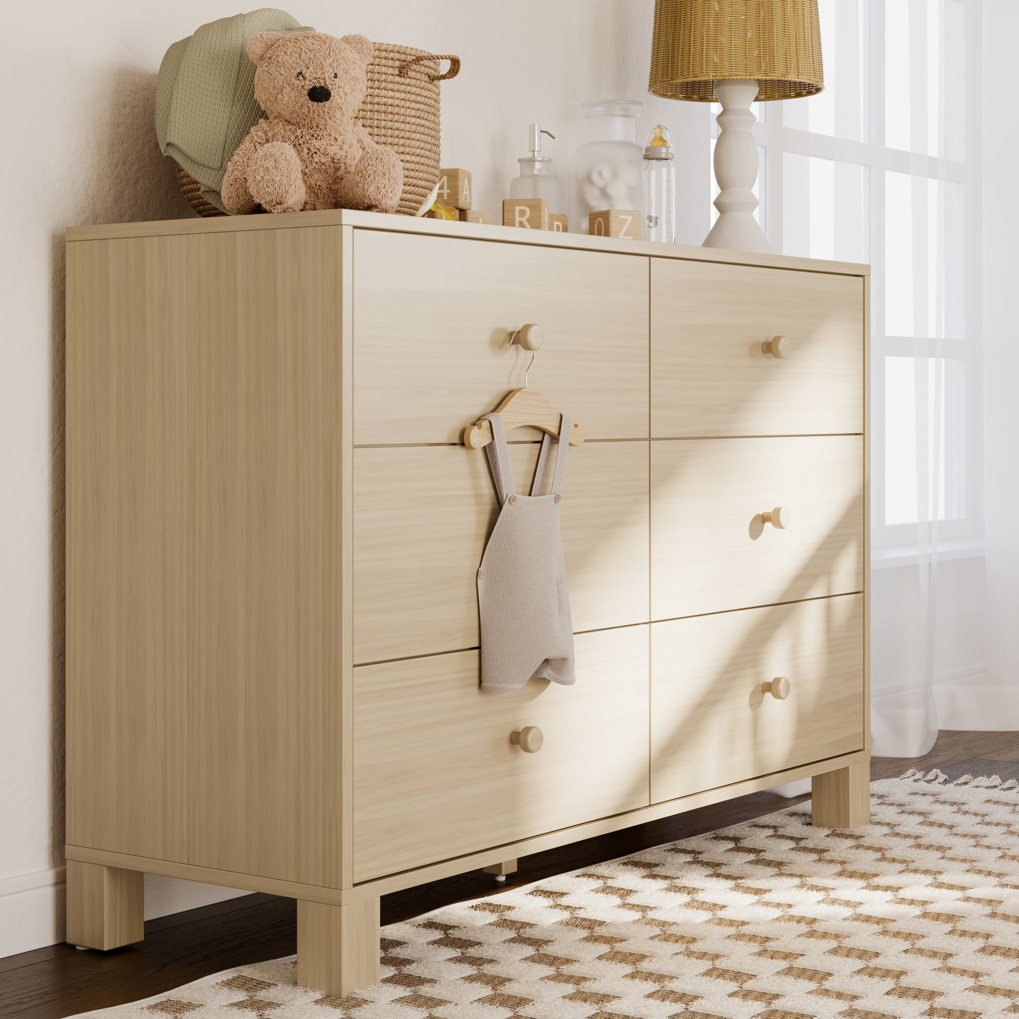 California 6 Drawer Dresser, Driftwood