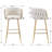 Swivel Upholstered Bar Stools Velvet Counter Stools with Metal Frame (Set of 2)-462050583
