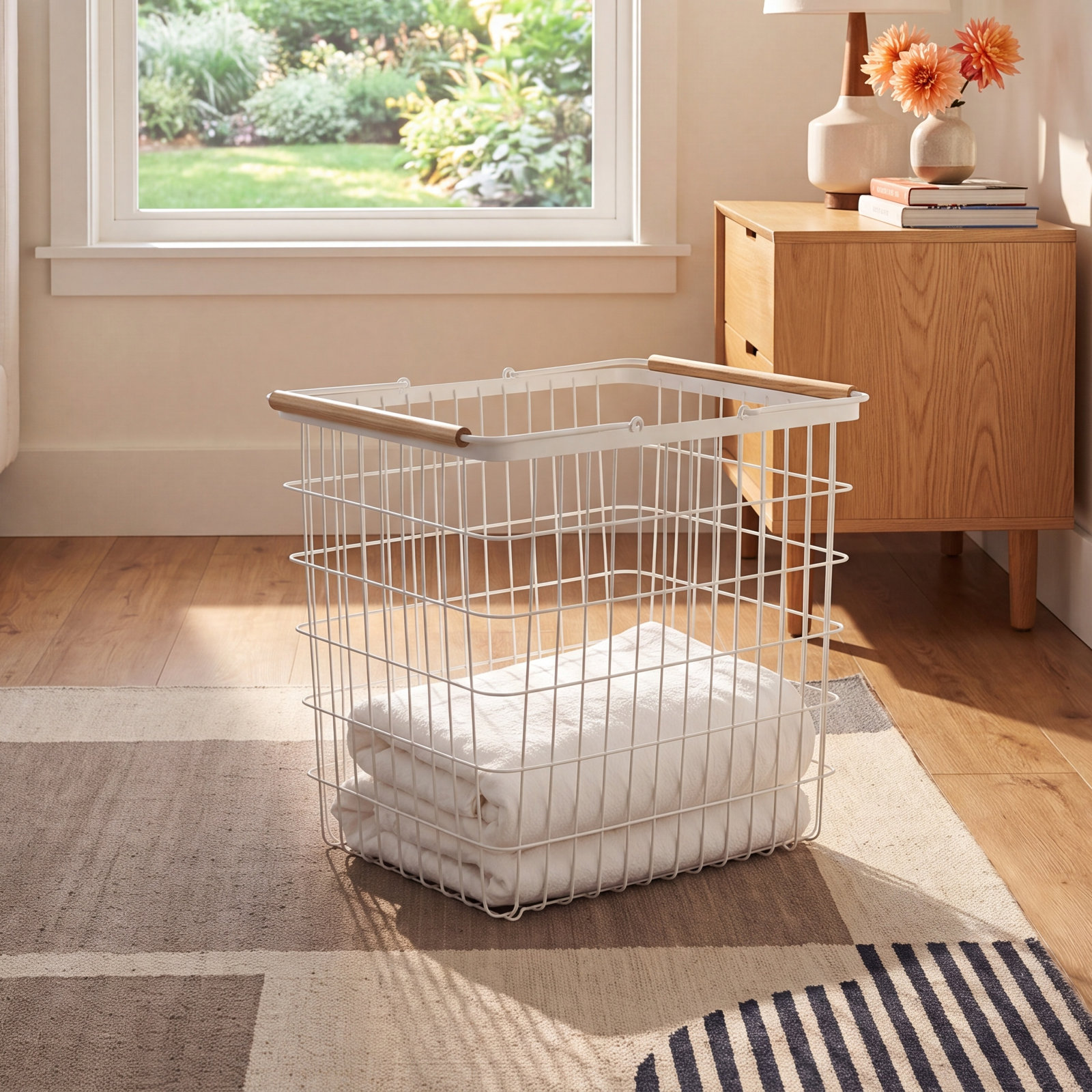 Tosca Laundry Basket, Large (15.2" H x 16.3" W x 12.2" D)