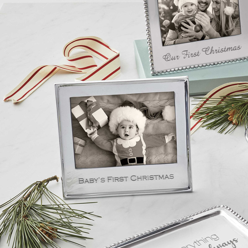 Traditions Silver Metal Beveled Picture Frame