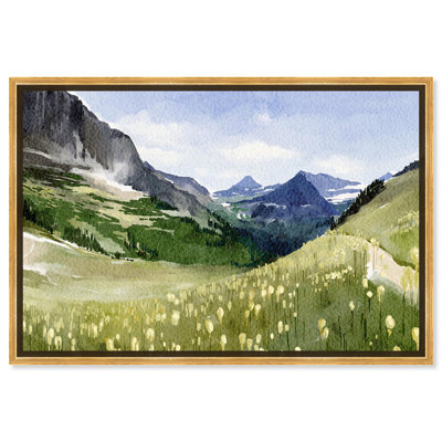 Green Hill Visage Canvas Countryside Wall Art by Art Remedy
