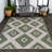Kyona Geometric Moroccan Diamond Green/Cream Indoor/Outdoor Rug-194891276