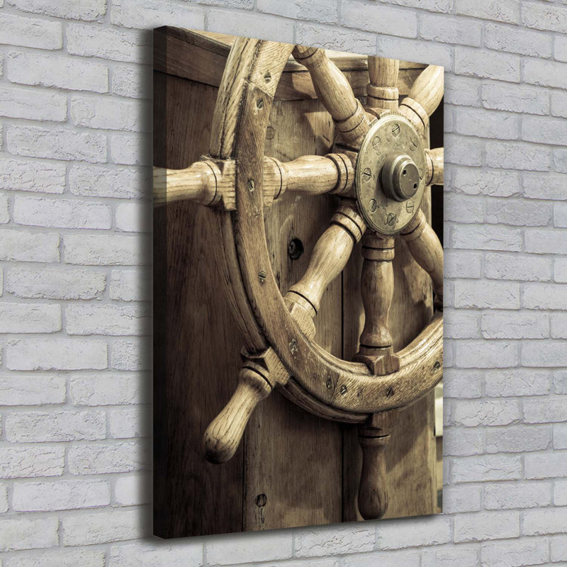 Rudder On The Yacht - Wrapped Canvas Print