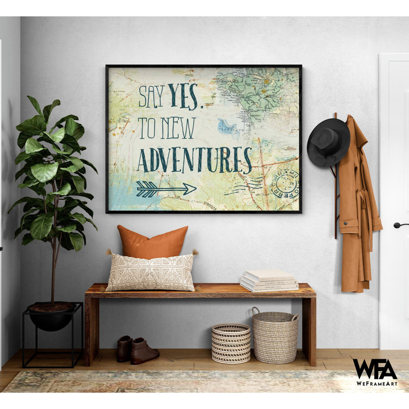 Map Sentiments II V2 By Katie Pertiet, Adventure Friend Gift Idea, Green Travel Poster, Map Travel Poster Print, Extra Large Arrow Pirnt