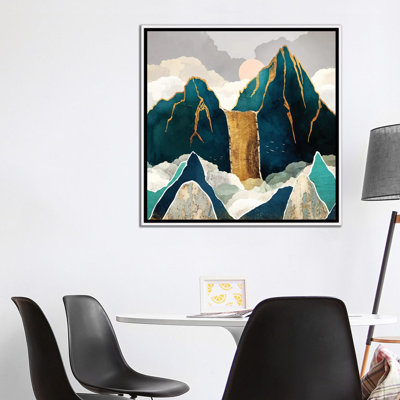 Golden Waterfall - impression d'art graphique