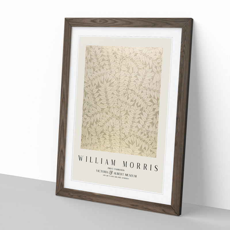 Branch by William Morris - Picture Frame Art Prints, Walnut, 36cm H x 27cm W x 2cm D