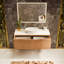 Meuble-lavabo mural simple de 39 po avec plateau en surface solide Kambrey