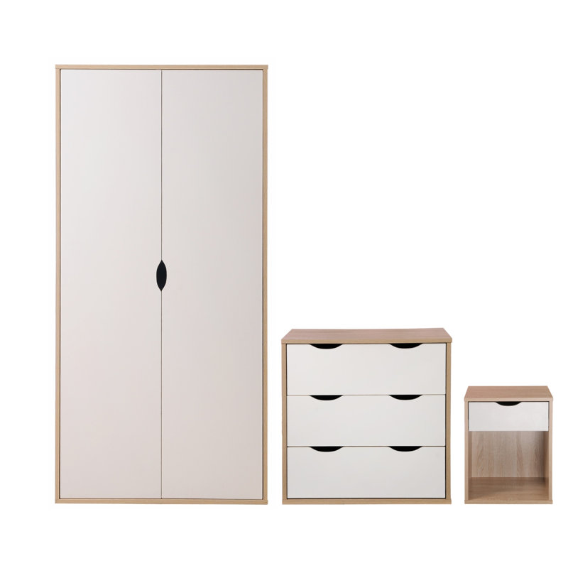 Saguaro Piece Bedroom Set, Oak/White