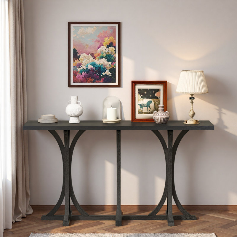Console en bois 59,8 po, Noir