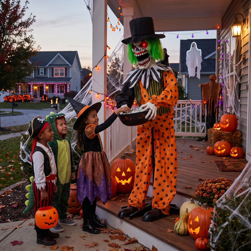 Clown animé d'Halloween de 4,9 pi