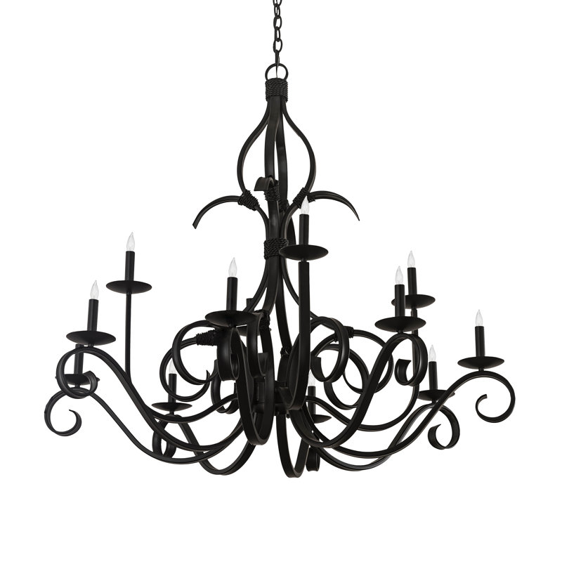Lustre empire de style bougie à 12 lumières Montmorenci