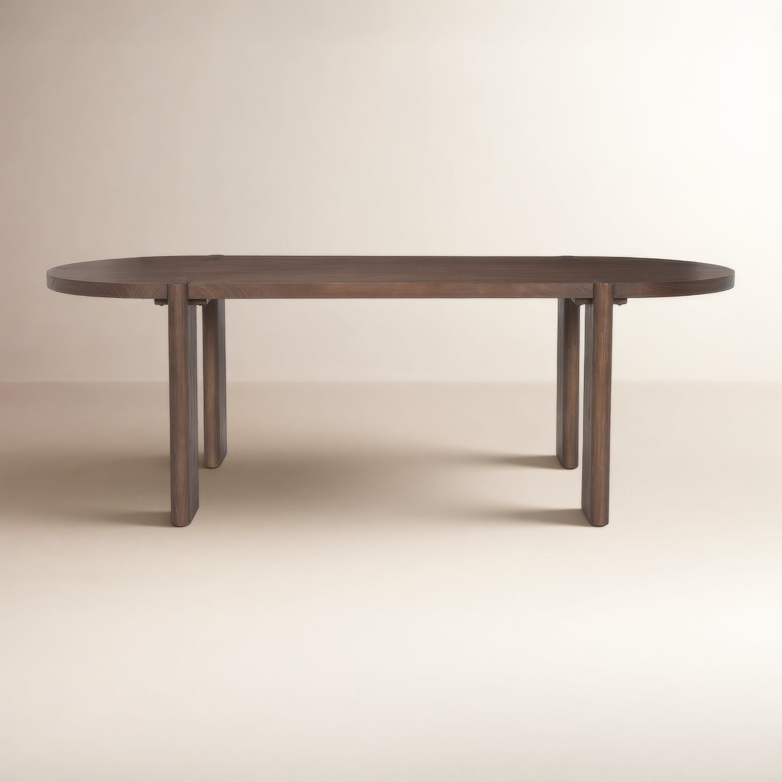 Katia 91" Solid Wood Dining Table, Dark Brown