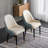 Modern PU Feather & Steel Dining Chair