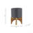 5" Planter W/ Wood Stand, Matte Gray-1816954195