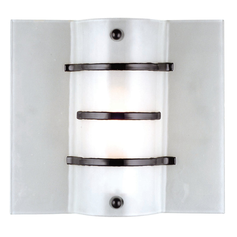 Metro Fusion Nickel Flush Mounted Sconce