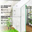 Walk In 143*140*190 cm Steel 1 Piece Walk-in Greenhouse White with Roll-up Door and Windows-134740678