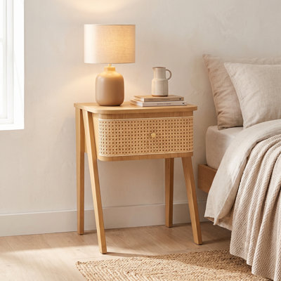 45 cm W Solid Wood Bedside Table