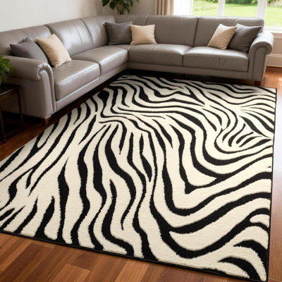 Tapis texturé à poils courts Zebra