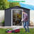 Outdoor Storage Shed, Large Metal Aluminum Waterproof Tool Sheds With Lockable Door-113909485-113909489