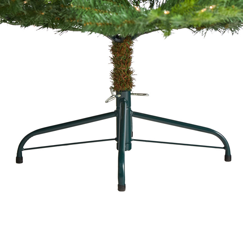 Arbre de Noël artificiel épinette vert avec lumières claires, H 6 pi