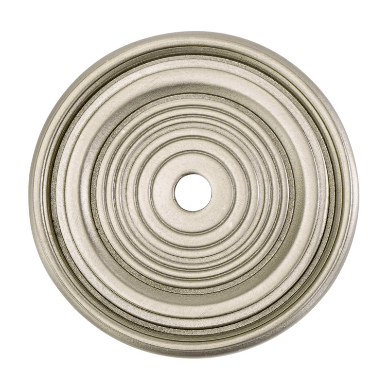 CHESAPEAKE ROUND BACK PLATE;, Satin Nickel 