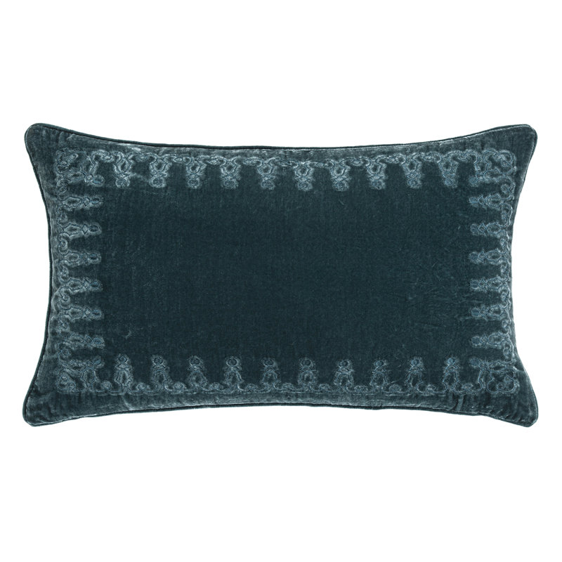 Coussin lombaire 14 po x 24 po Stella, Bleu tempête