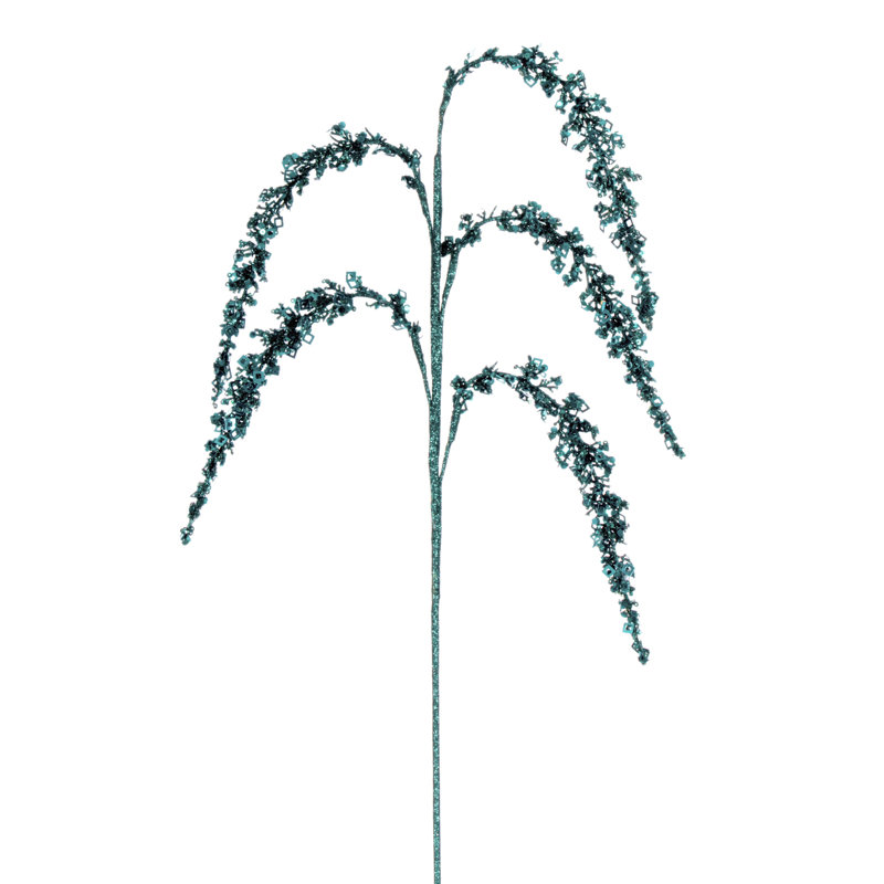 Vickerman 27" Glitter Setaria Spray, Seafoam