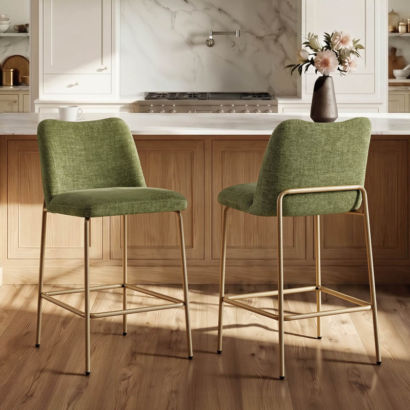 Tabourets de bar 26 pouces, Green/Gold